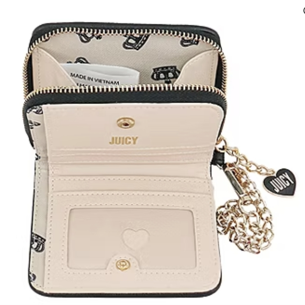 Juicy By Juicy Couture Checkmate Satchel & matching zip around wallet NWT. 2 Set - Picture 8 of 16